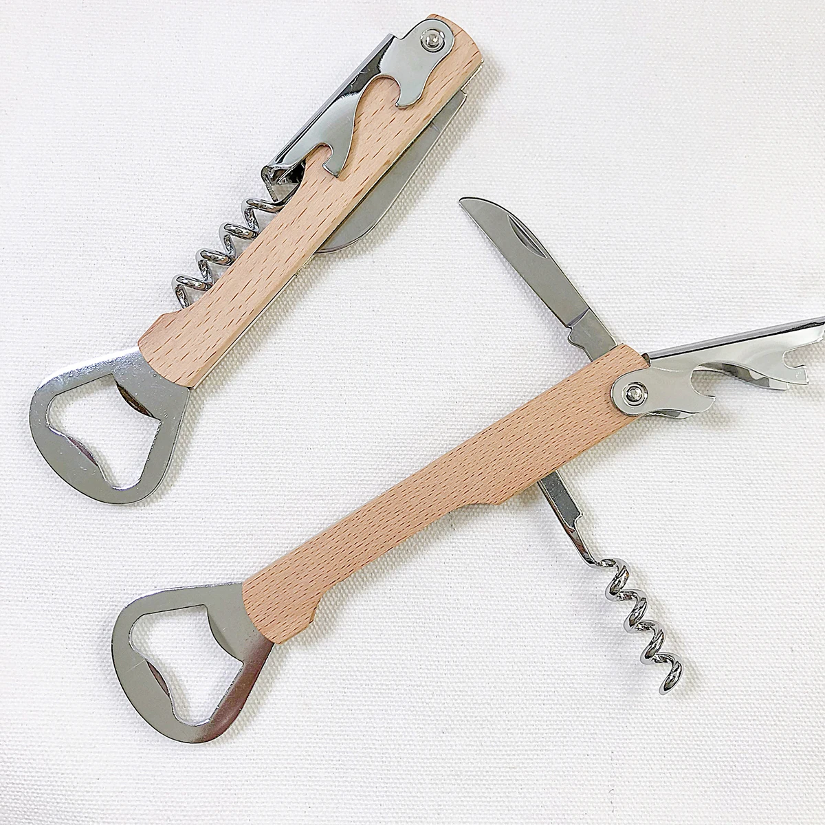 Wine Corkscrew Multifunctional Wood Knife Beer Opener Stainless Steel Wine Bottle Openers 10pcs bottle opener kitchen tools wine opener multifunctional tool wine corkscrew