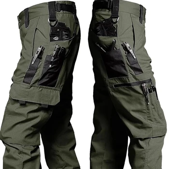 Pantalon de travail tactique pour hommes, Cargo d'extérieur, multi-poches, imperméable, vêtements de travail en plein air, de randonnée, nouvelle collection automne printemps 1