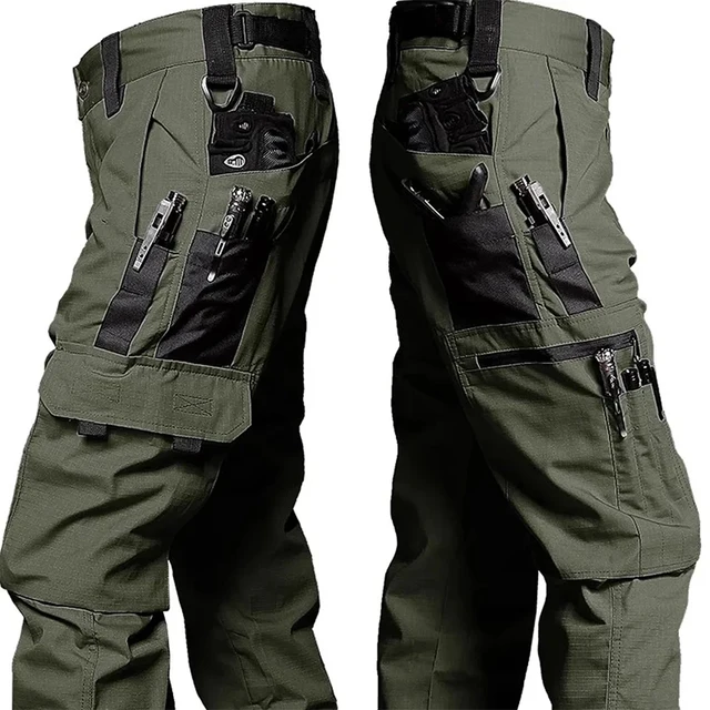 Pantalon de travail tactique pour hommes, Cargo d'extérieur, multi-poches, imperméable, vêtements de travail en plein air, de randonnée, nouvelle collection automne printemps 1