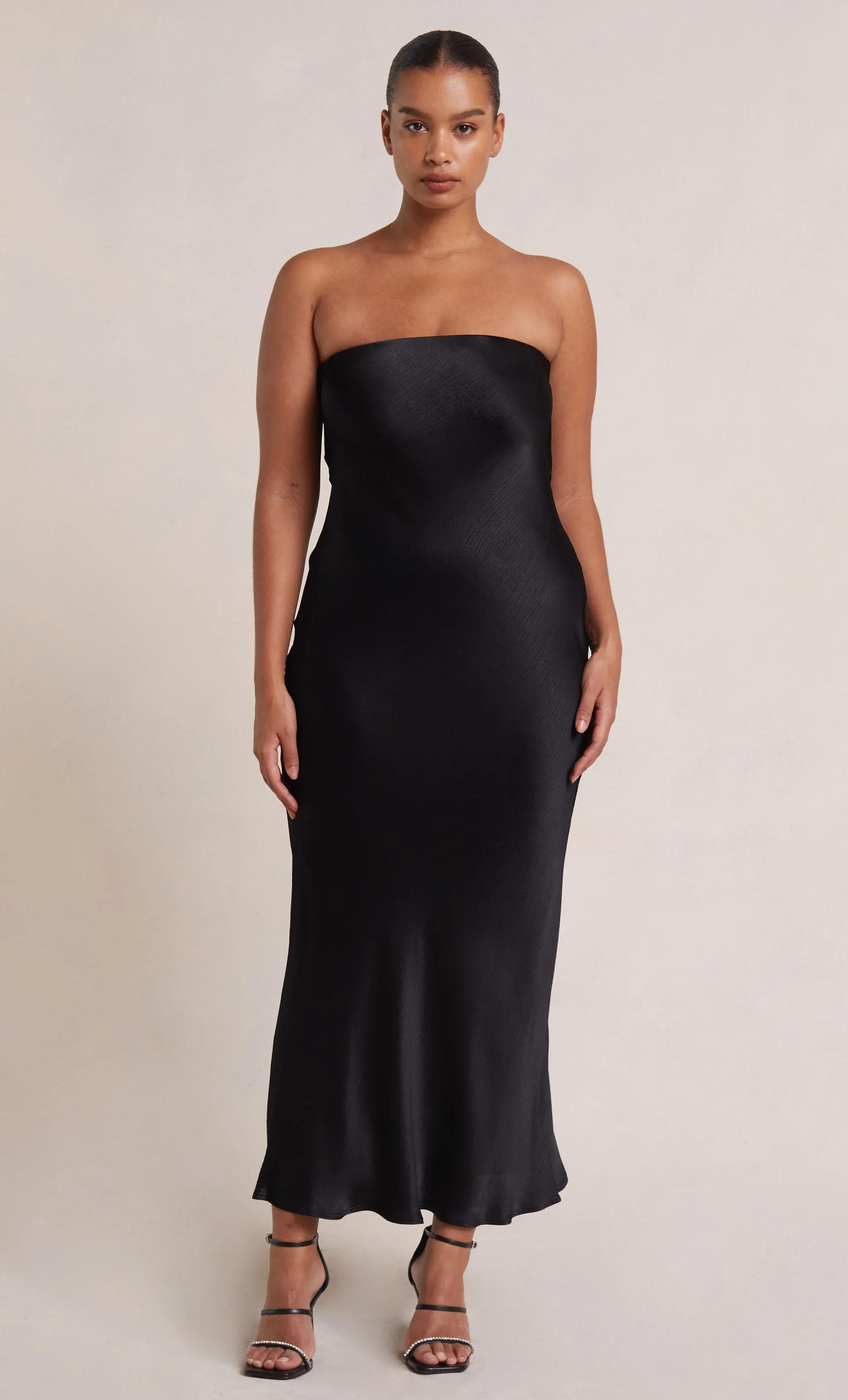 New Women Sleeveless Backless Dress Solid Color Strapless Elegant Fashion Cocktail Party Wedding Banquet Dress Street Style S-XL