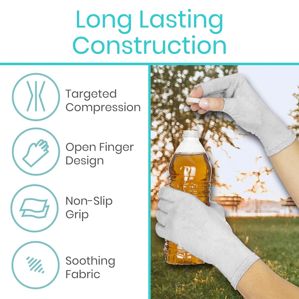 Fingerless Gloves Compression Gloves 1Pair Bamboo For Women Men