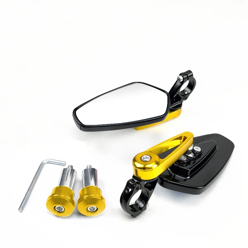 Motorcycle Mirror Motorcycle Mirrors Bicycle Mirror 1 Pair 7/8" 22mm Motorcycle Aluminum Bar End Side Rearview Mirror Universal Motorbike Bike Handlebar Rear View Mirrors