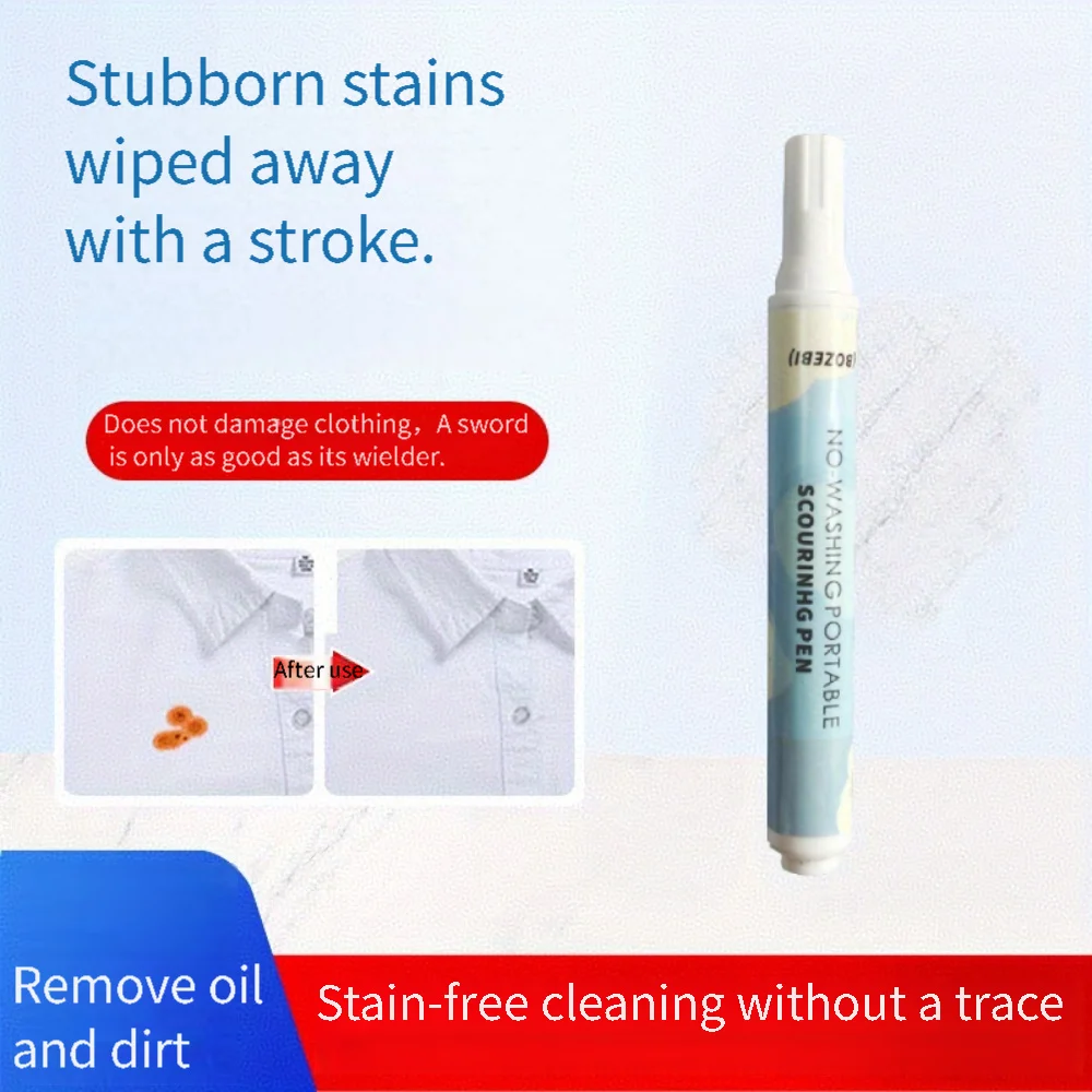 Stain Remover Pen Oil Stain Remover Portable Clothing Remover Pen Water-Free Pen Efficient Degreasing