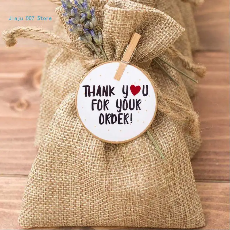 500pcs/roll Round Thank You for Your Order Heart Sticker Handmade Multi-style Seal Labels Seal Labels Scrapbooking Decoration for thank you stickers decorative labels stickers decorative stickers self adhesive stickers adhesive stickers paper stickers stationery stickers packaging stickers roll packaging stickers