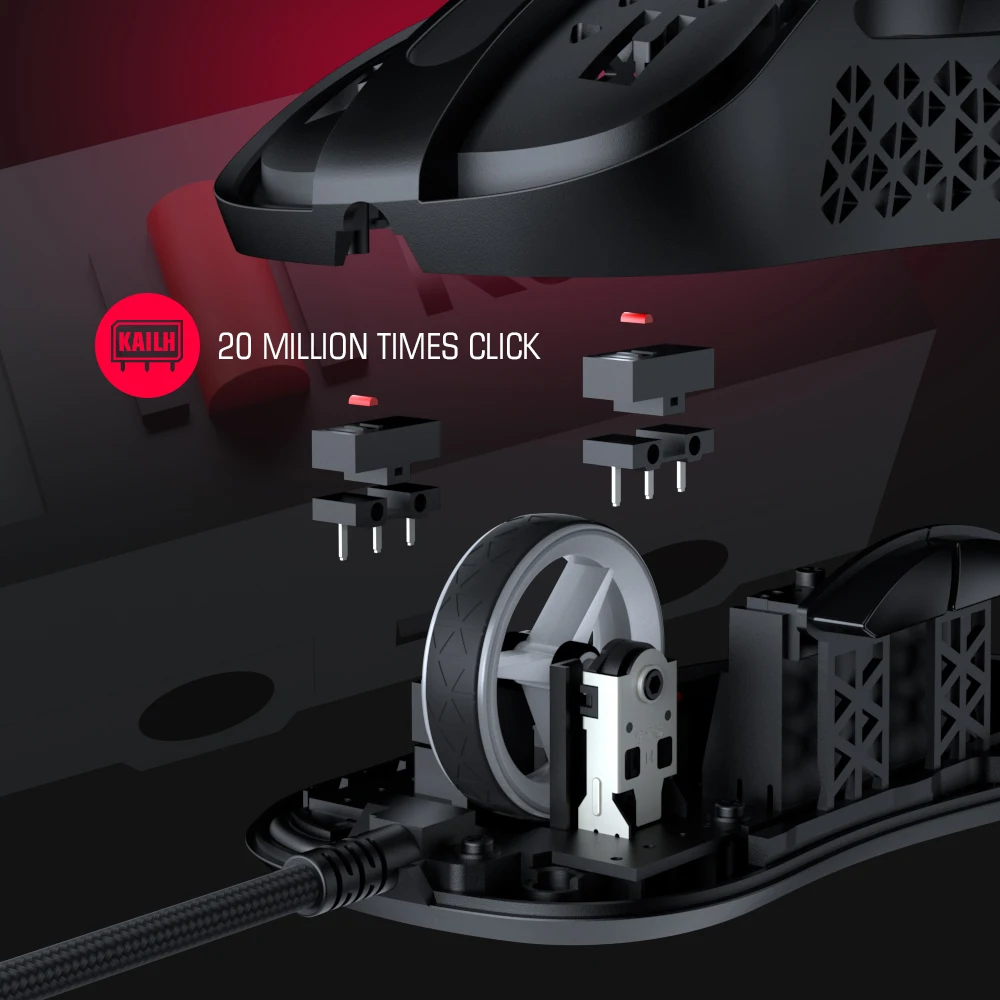 Ultra-Lightweight Gaming Mouse with Precision Optical Sensor and 12000 DPI