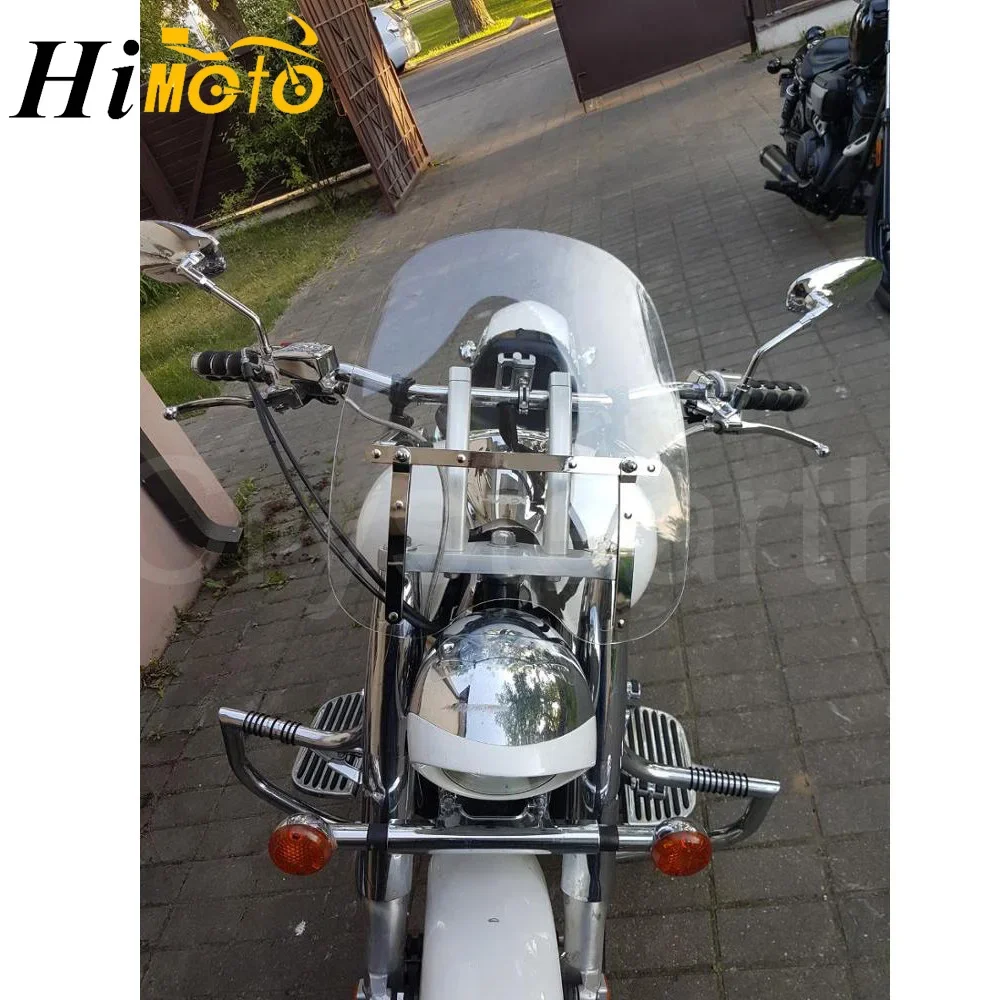 

Лобовое стекло на руль мотоцикла 7/8 дюйма 1 дюйм для Harley Dyna Glide Fatboy Softail Sportster 883 1200 72 X48, универсальное