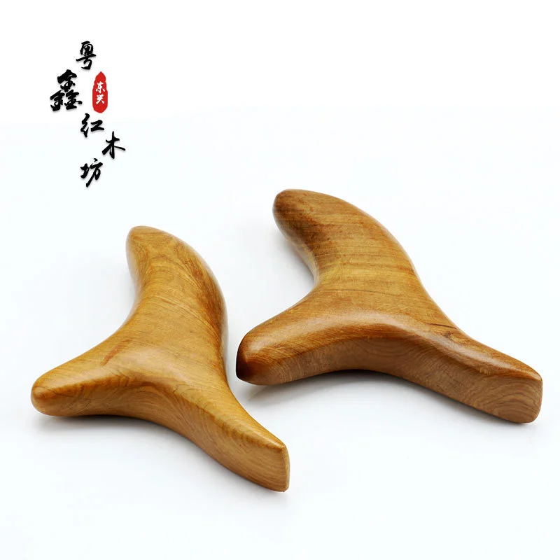 

Aromatic Wood Massager Trident Wooden Pointing and Scraping Massager Triangle Sparrow Foot Body Relax Shiatsu Thai Massager