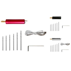 Fashionrésine – ensemble d'outils de perceuse à main électrique, ensemble de pinces à broche électriques, avec 6 forets (0.7 à 1.2 Mm) 