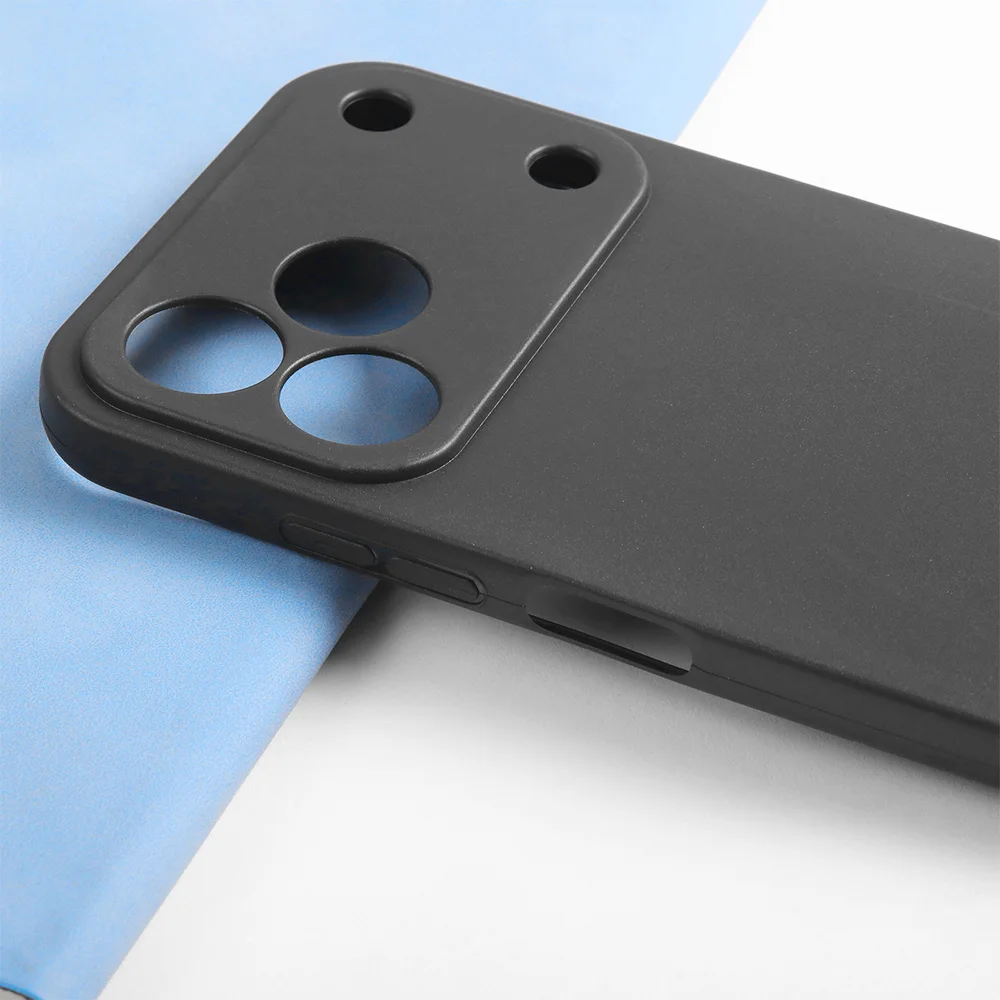 Black Matte Silicone Soft Protective Phone Case Cover