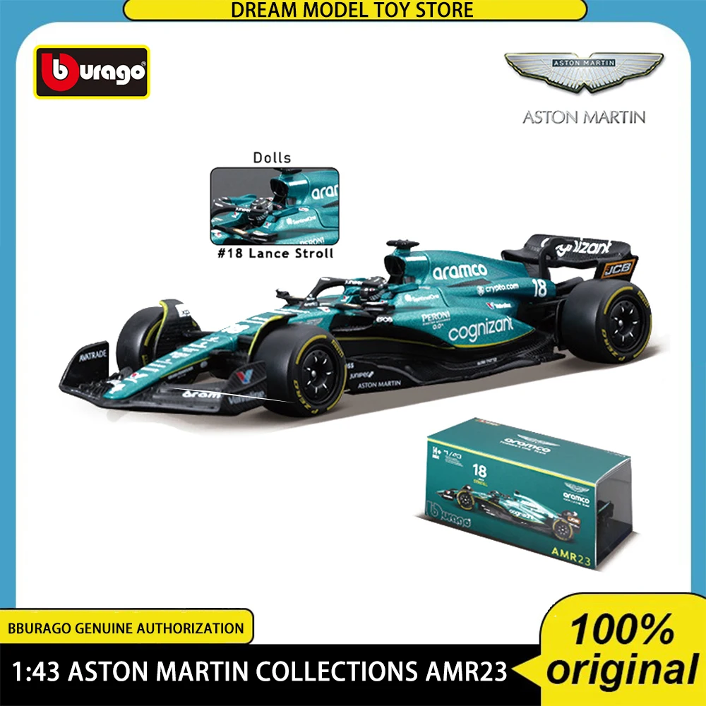 Bburago 1:43 SF24 RB20 RB19 las vegas W15 W14 F1-75 AMR23 Static Diecast Casting Alloy Model Car Collection Toy Birthday Gift 5