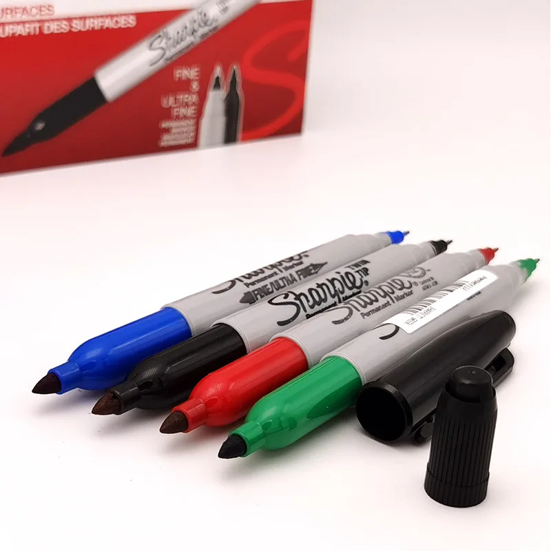 4colors/Lot Sharpie Permanent Marker Pen Twin Tip Fine Markers Quick Dry Ink Smooth Writing Cd Marker permanent marker pen permanent marker markers pen permanent markers marker pens