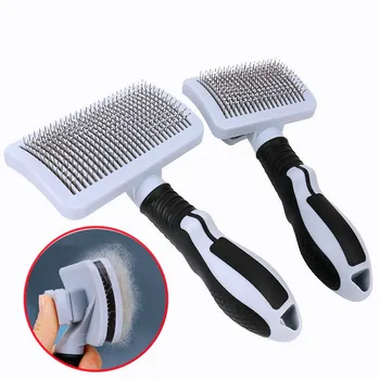 Dog Brush Massage Dogs Comb Automatic Pet Hair Remover Self Cleaning Cat Brush Pet Grooming One Button Cleaning Dog Brushes Comb