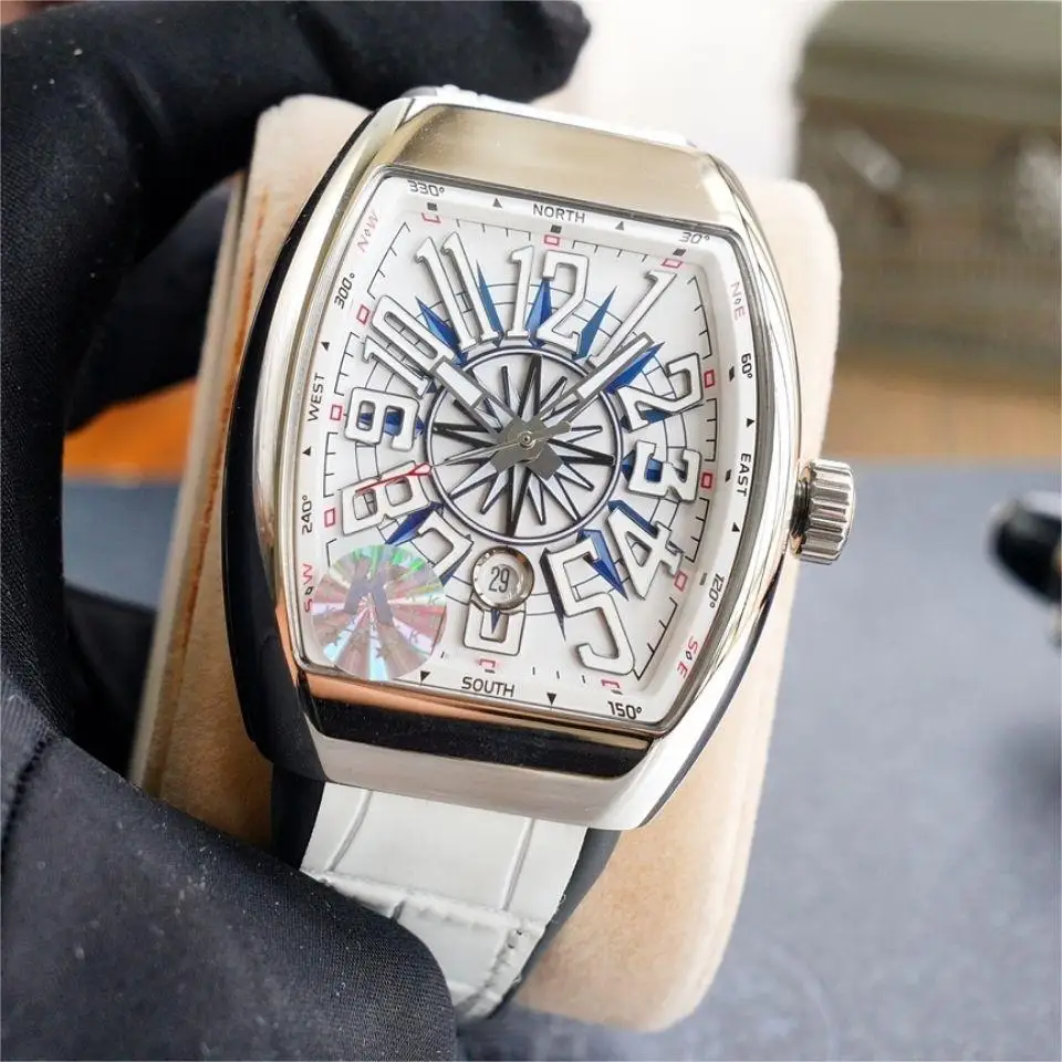 FRANCK MULLER Men's Watches Mechanical Automatic Watch for Men Top Brand Luxury Stainless Steel Business Clock Relogio Masculino