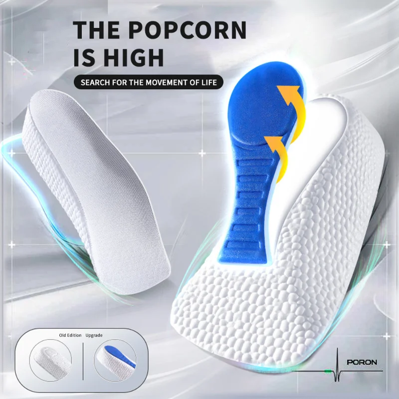 Arch Support Height Increase Insoles Light Weight Soft Elastic Lift for Men Women Shoes Pads Heighten Lift Heel 1.5/2.5/3.5 Cm