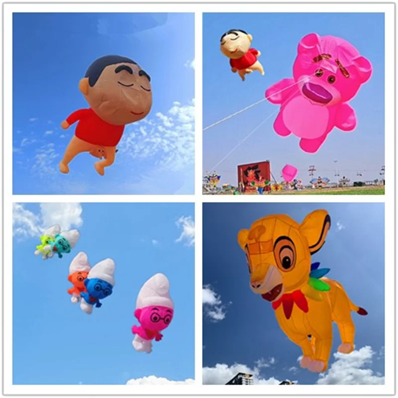 Cartoon Soft Kite Large Kite Pendant Nylon Kites Inflatable Toys Kite Reel Winder Kite Fabric Serf Steering Wheel