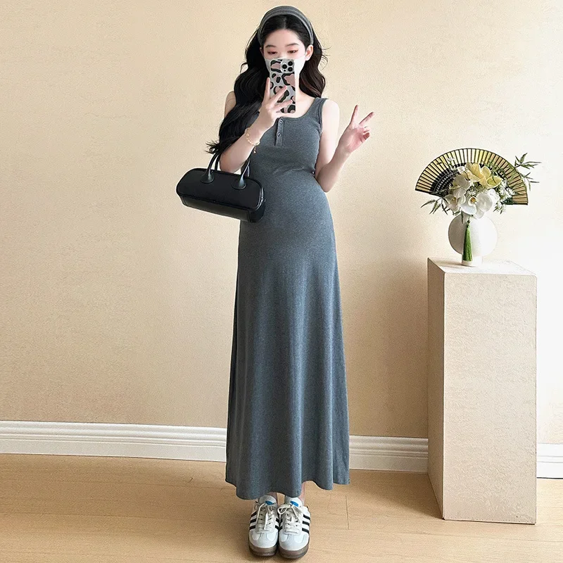 Spring Pure Cotton Maternity Dress Set Lazy Style Versatile Two-Piece Suit Comfortable Breathable Women's Clothing
