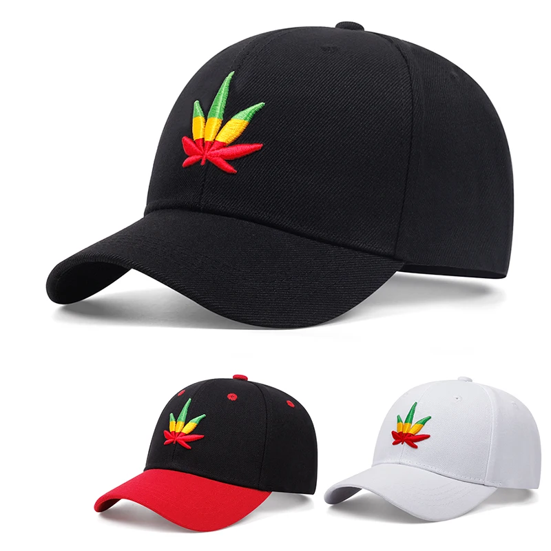 

2024 New Men's Baseball Hat Maple Leaf Embroidered Hip Hop Retro Hat Outdoor Sports Sunshade Baseball Hat