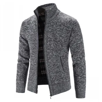 Nuova primavera autunno maglione lavorato a maglia uomo moda cardigan slim fit uomo maglioni causali cappotti cardigan monopetto solido uomo 1