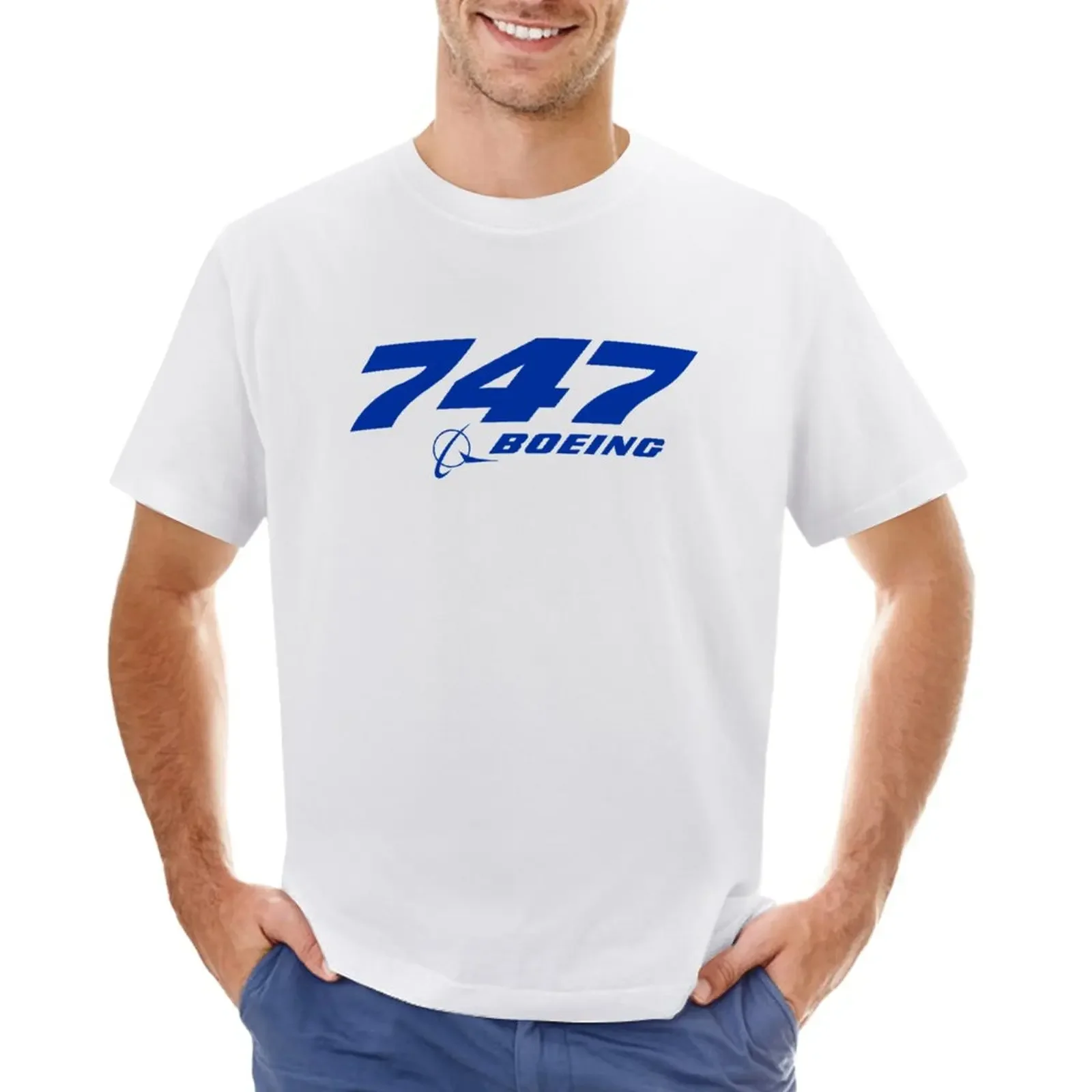 Boeing 747 Logo T-Shirt Funnys Camicetta Sweat Vintage Sweat Shirts, Men