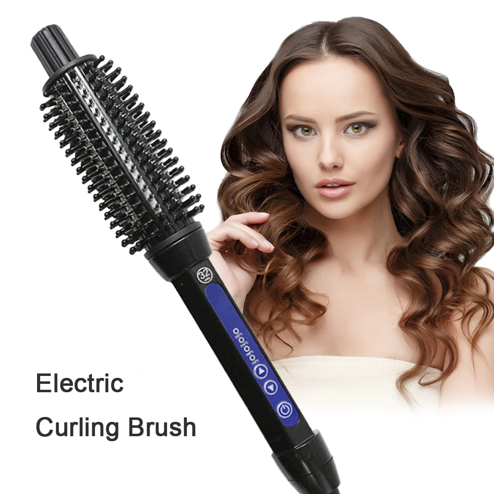 Korean Hair Curler Brush 2 In 1 Multifunction Electric Comb 220°c Hair
