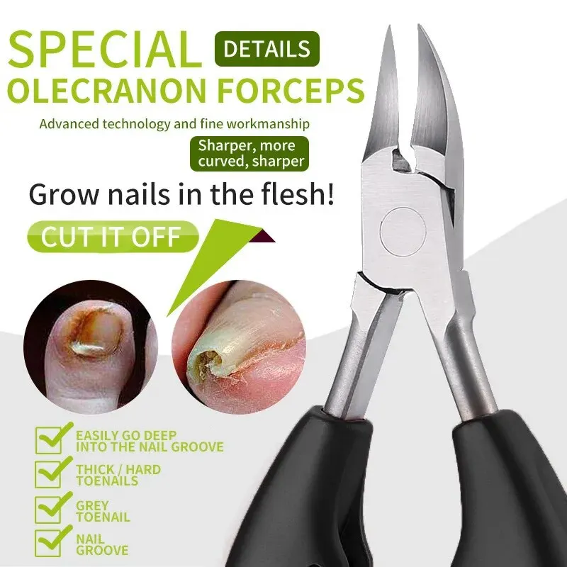 YJ-1 Nail Groove Special Nail Clippers Set Toe Scissors Pedicure Knife Eagle Nose Pliers Household Sharp Mouth Pliers Artif