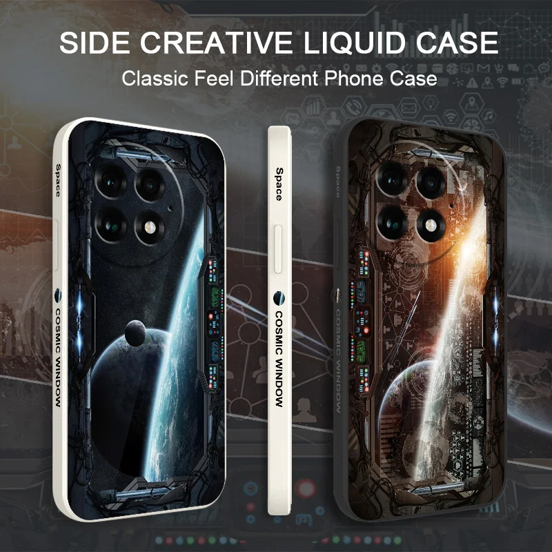 Fascinating Space Design Liquid Silicone Phone Case