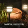 Lighting 4PK Pathway Lights Low Voltage 2.2 Watt LED 12V AC Landscape Lights 30 Lumen Warm White with Cable Connectors Metal Sta 4