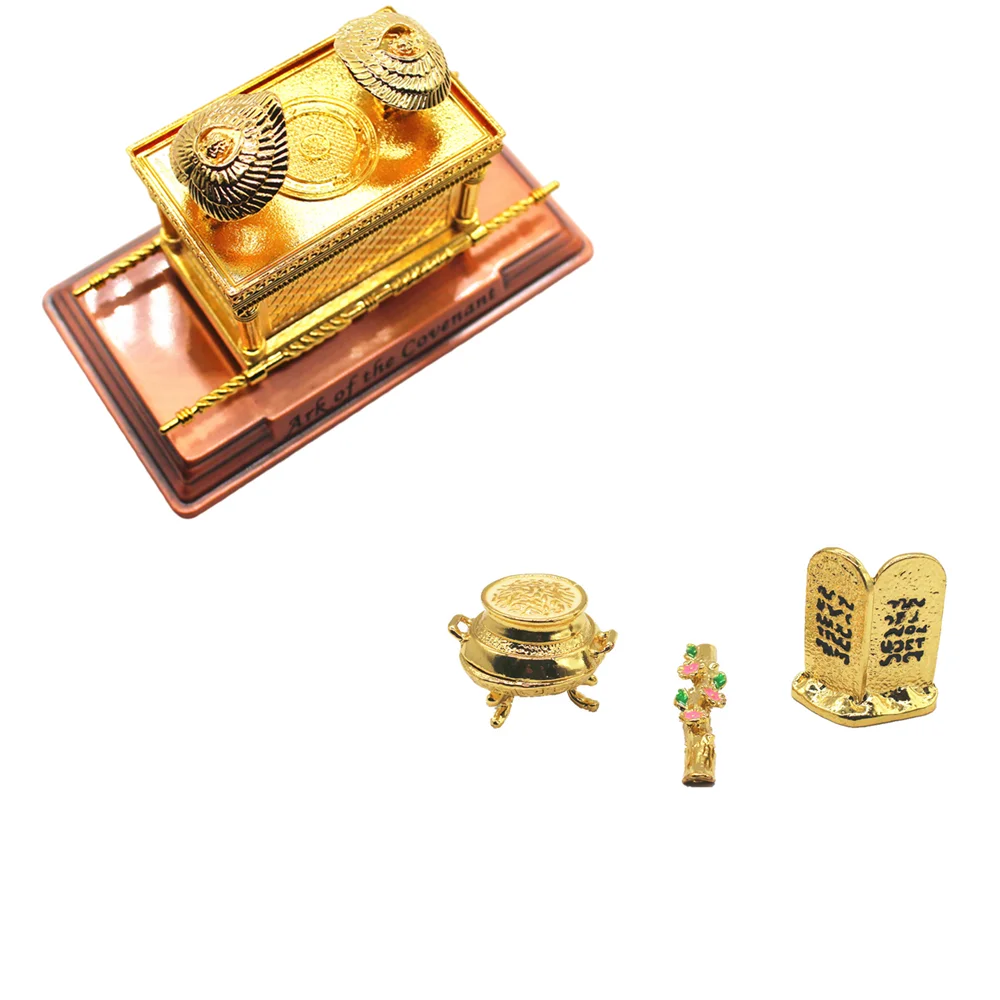Ark Covenant Figurine The Ark Of Covenant With Ten Commandments Home Decoration Alloy Judaism Israel Church Utensils Religious Catholic Decor ark covenant figurine