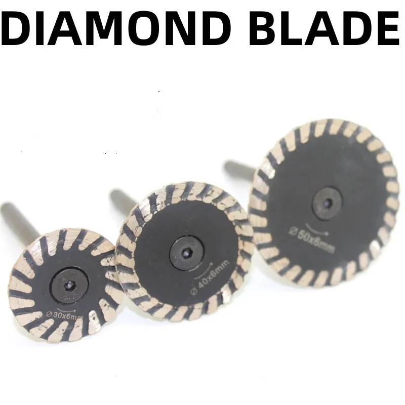 Mini Diamond Saw Biade 6Mm Shank Carving Disco Da Taglio Per Molatura Per Utensile Da Taglio Per Calcestruzzo In Pietra Di Marmo Di Granito