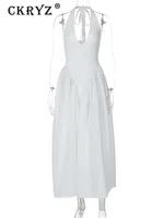 Ladies Summer Evening Party New Fashion Dress Women Sleeveless Backless V-Neck Sexy Birthday  Long Dresses 2025 Woman Streetwear - Image 6