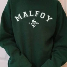  Malfoy Sweatshirt House Sweatshirts Dark Academia Crewneck College Sweatshirt Unisex Long Sleeve Pullover Autumn Winter Hoodies 