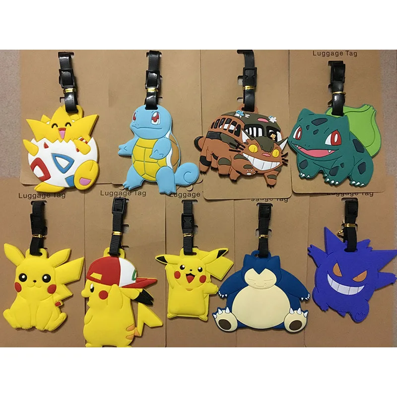 Anime-Pokemon-Pikachu-Luggage-Tag-Pokmon-Toy-Gengar-Boarding-Pass ...