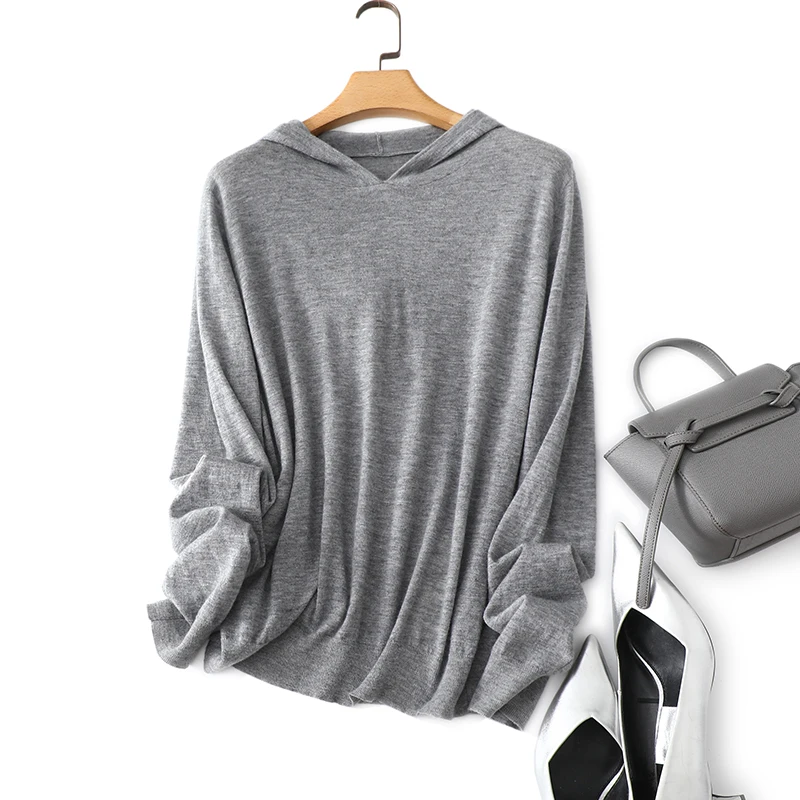 

Роскошный 100% шерстяной кашемировый свитер с капюшоном 16gg 60 штук