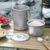 Outdoor Camping Cooking Ware Pot Set Hiking Picnic Multi-purpose Portable Rice Cooker 304 Stainless Steel Utensils Hanging Pot 2