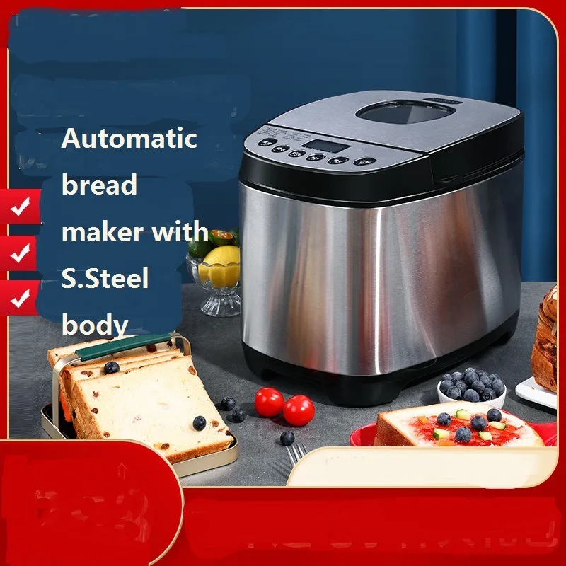 Fully Automatic Bread Maker Machine – 1.5/2.0 lb Loaves, Adjustable Crust Control, Home Baking 2