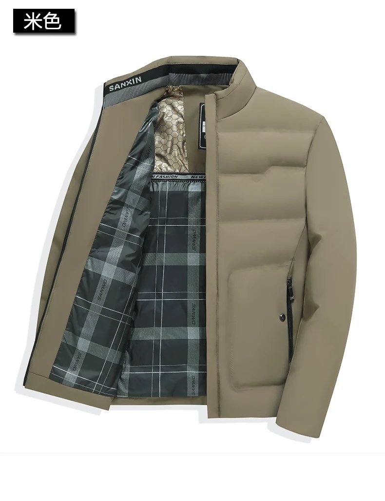 Top Grade Middle-aged Men's Bubble Puffer Parka Jacket Windbreaker Coat Winter Warm Thickened Short Outerwear