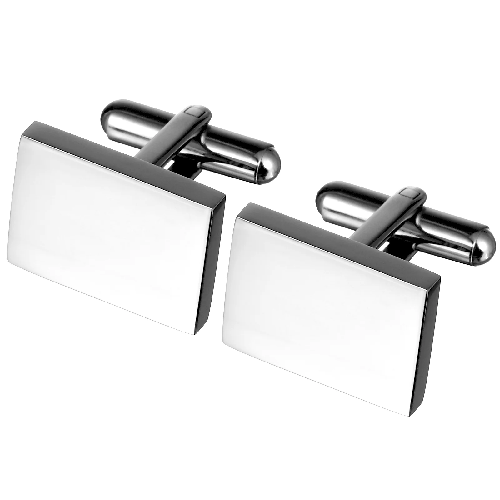 

Pair of Men's Cufflinks Sleeves Buttons (Silver)