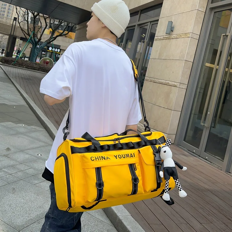TAPIVA Bolsa De Viaje Grande Para Hombre, Bolso De Mano, Bolsa De Lona Multifuncional, Fin De Semana, Bolsas De Gimnasio Para Mujeres, Bolsa De Hombro Cruzada, Almacenamiento De Zapatos