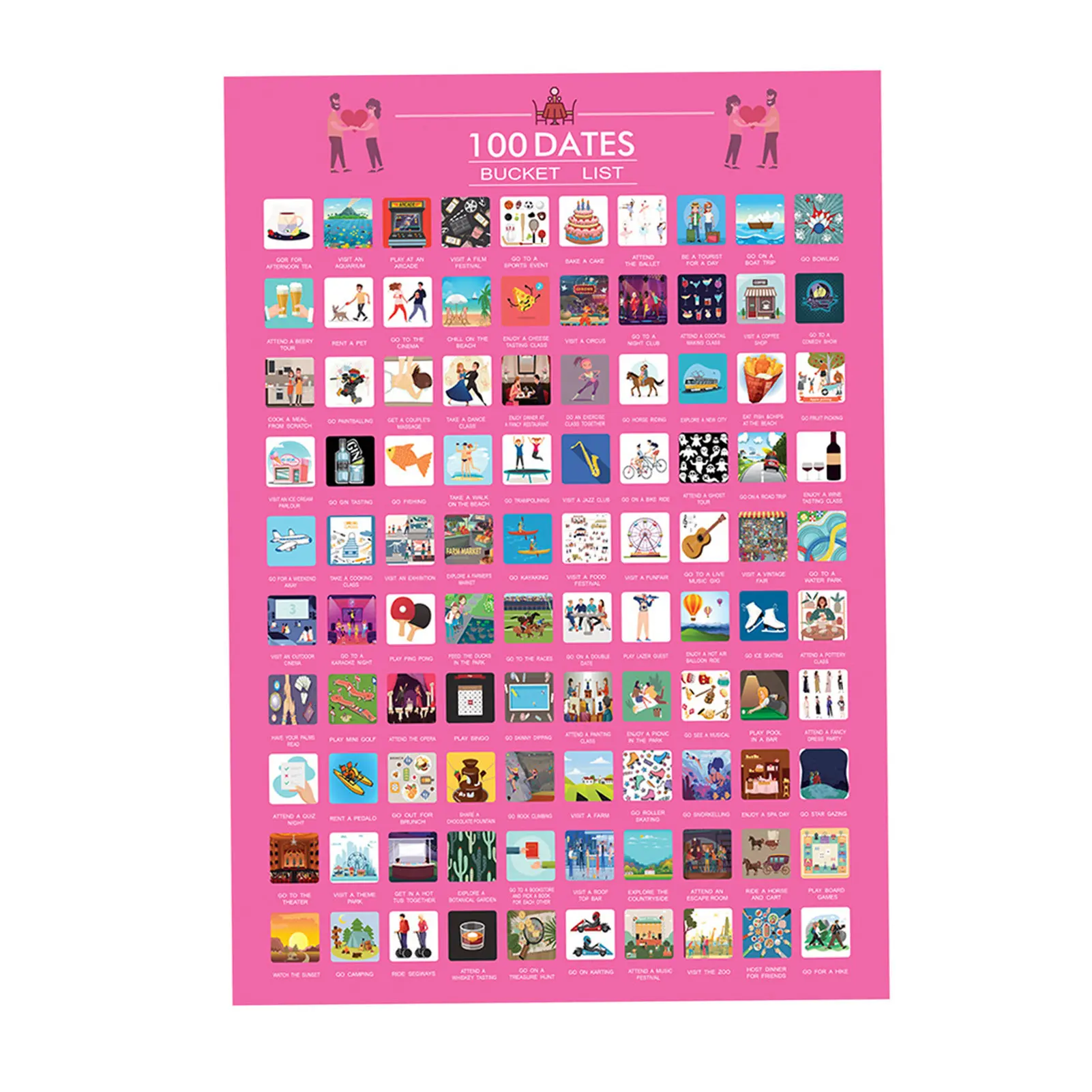 100 termine Idee Eimer Liste 100 Aktivität Scratch Off Buch Scratch Off  Poster Für Junge Mädchen Anime Wand Aufkleber schaber Wand Poster| | -  AliExpress