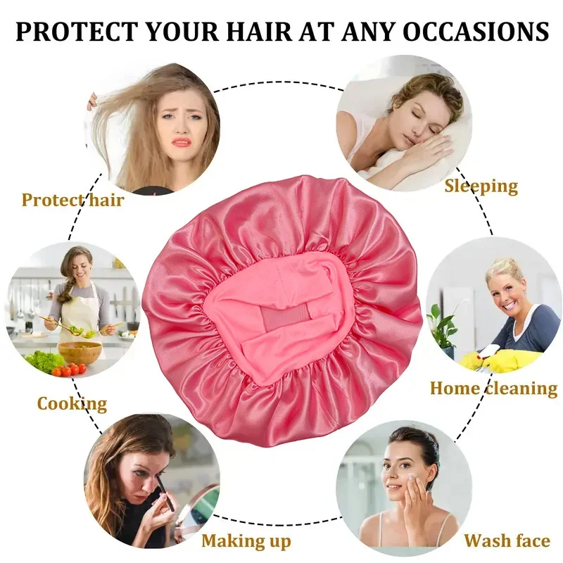 Women Wide Brim Nightcap Bonnet For Sleeping