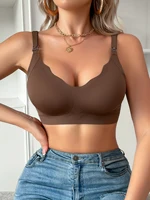 Sous-vêtements de maternité pour femmes, frontière ondulée, col en v, confort sans couture, sans anneau en acier 5