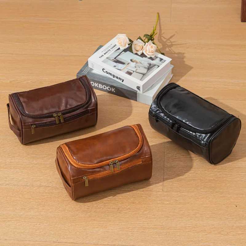 Luxury Leather Hanging Toiletry Bag