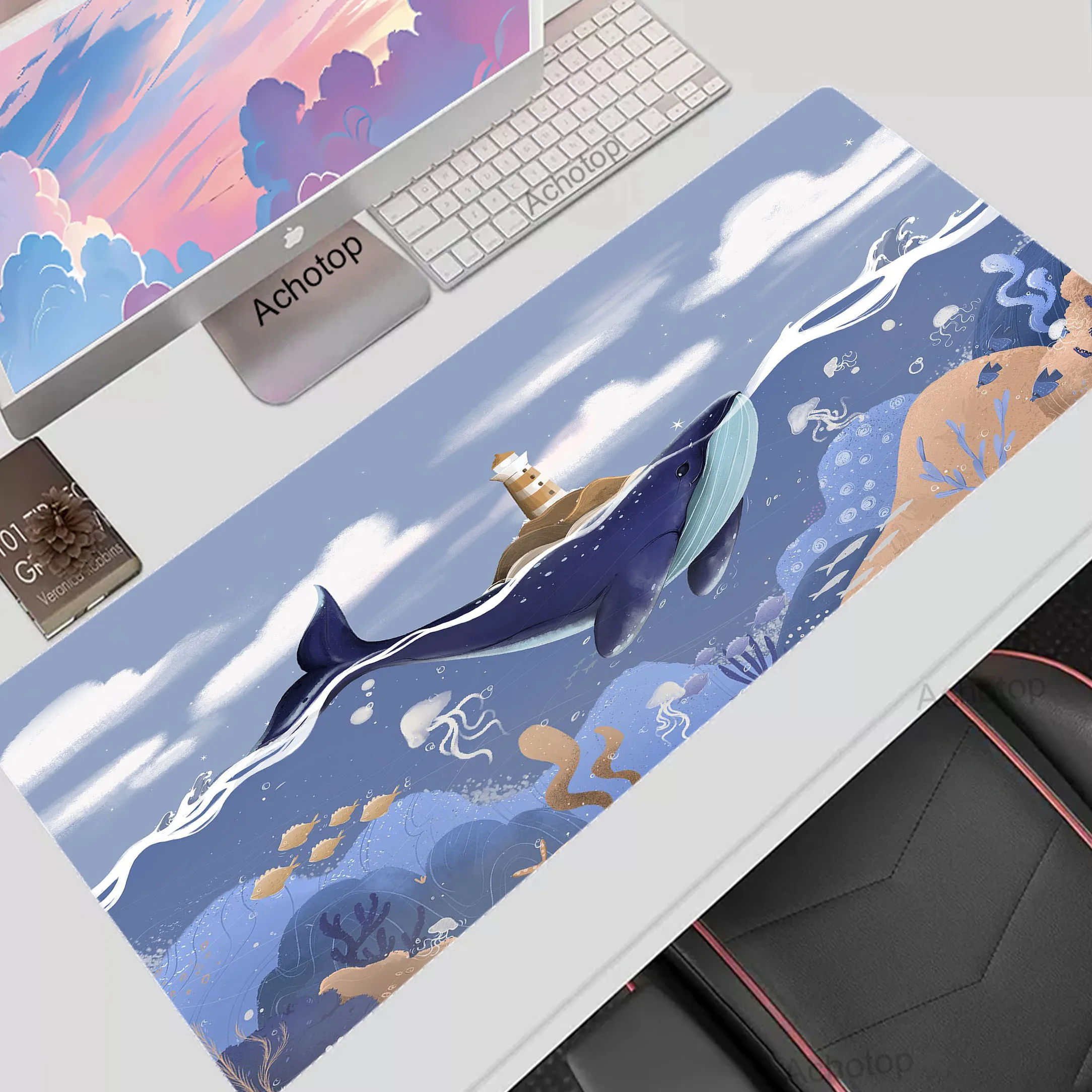 

900x400mm Sea Whales Mouse Pad Notebook Gaming Mousepad Large Speed Mouse Mat XXL Keyboard Pads Pc Gamer Accessories Desk Mats