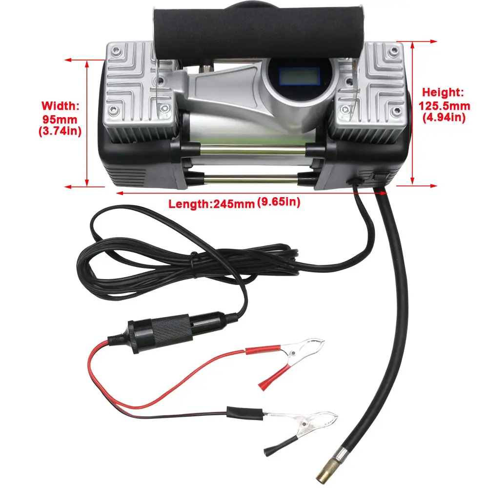 12V Portable Automobile Electric Tire Muiti-functional Inflator Pump LED Digital Display With High Performance