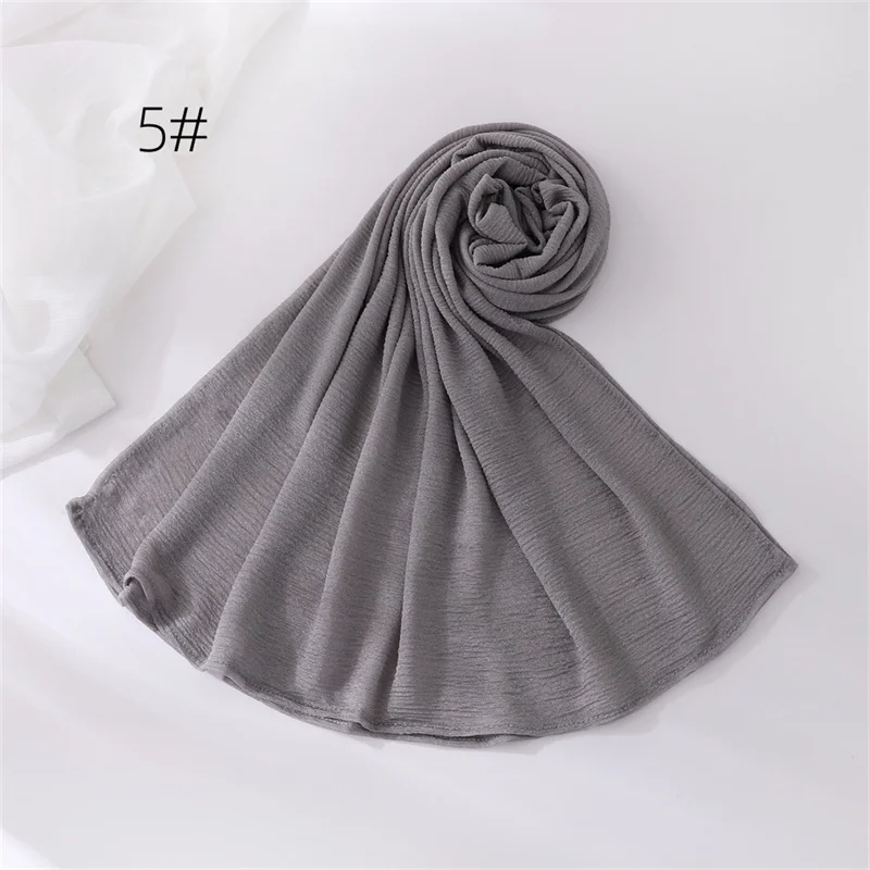 18 Farben, schlicht, weich, atmungsaktiv, dünn, Polyester, Hijabs, Damen, lang, muslimischer Schal, Schal, Turban, Kopfwickel, Lady Abaya, islamisch, 170 x 70 cm – Detail 15
