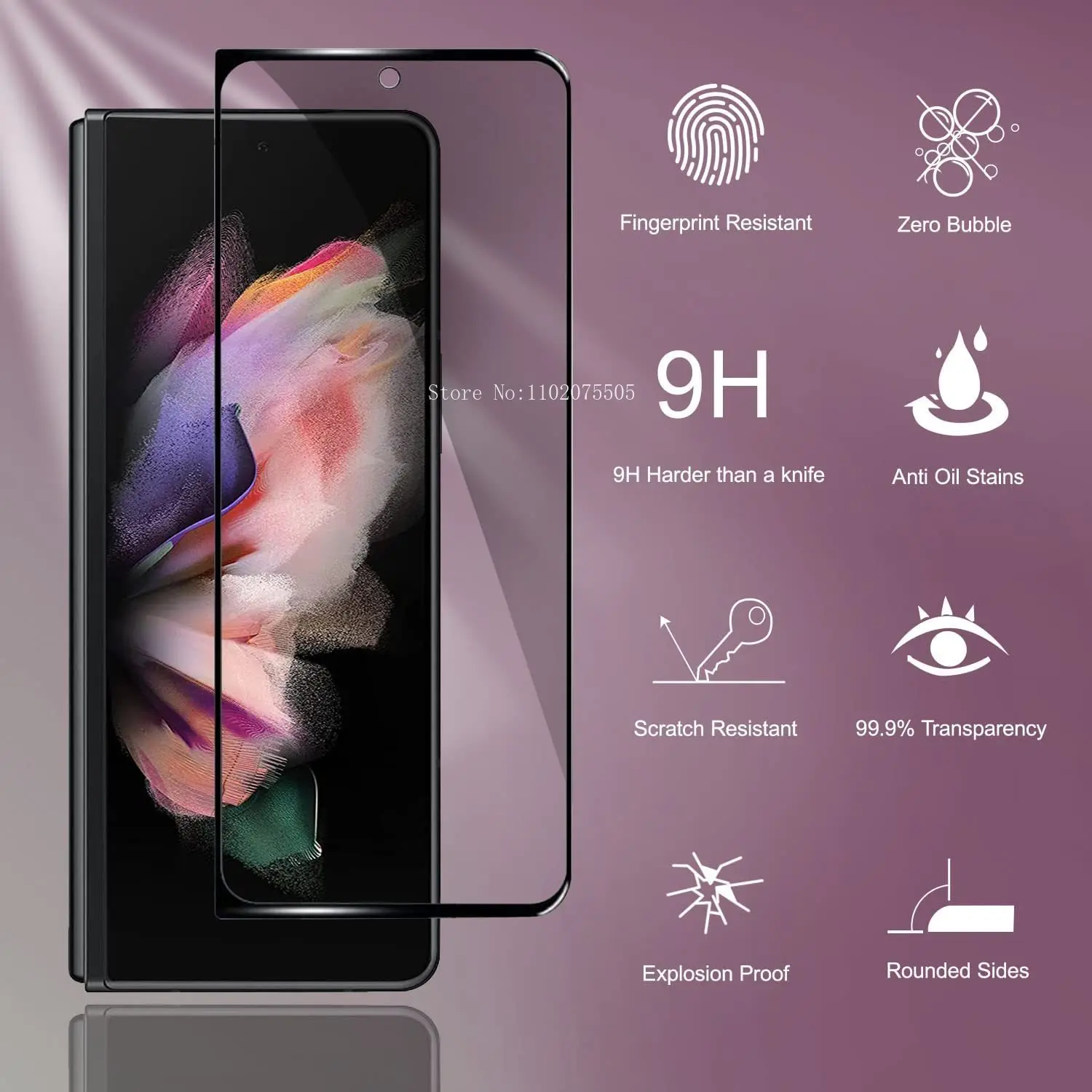 4PCS Anti Spy Full Coverage Privacy Screen Protector Glass Film with Fast Shipping