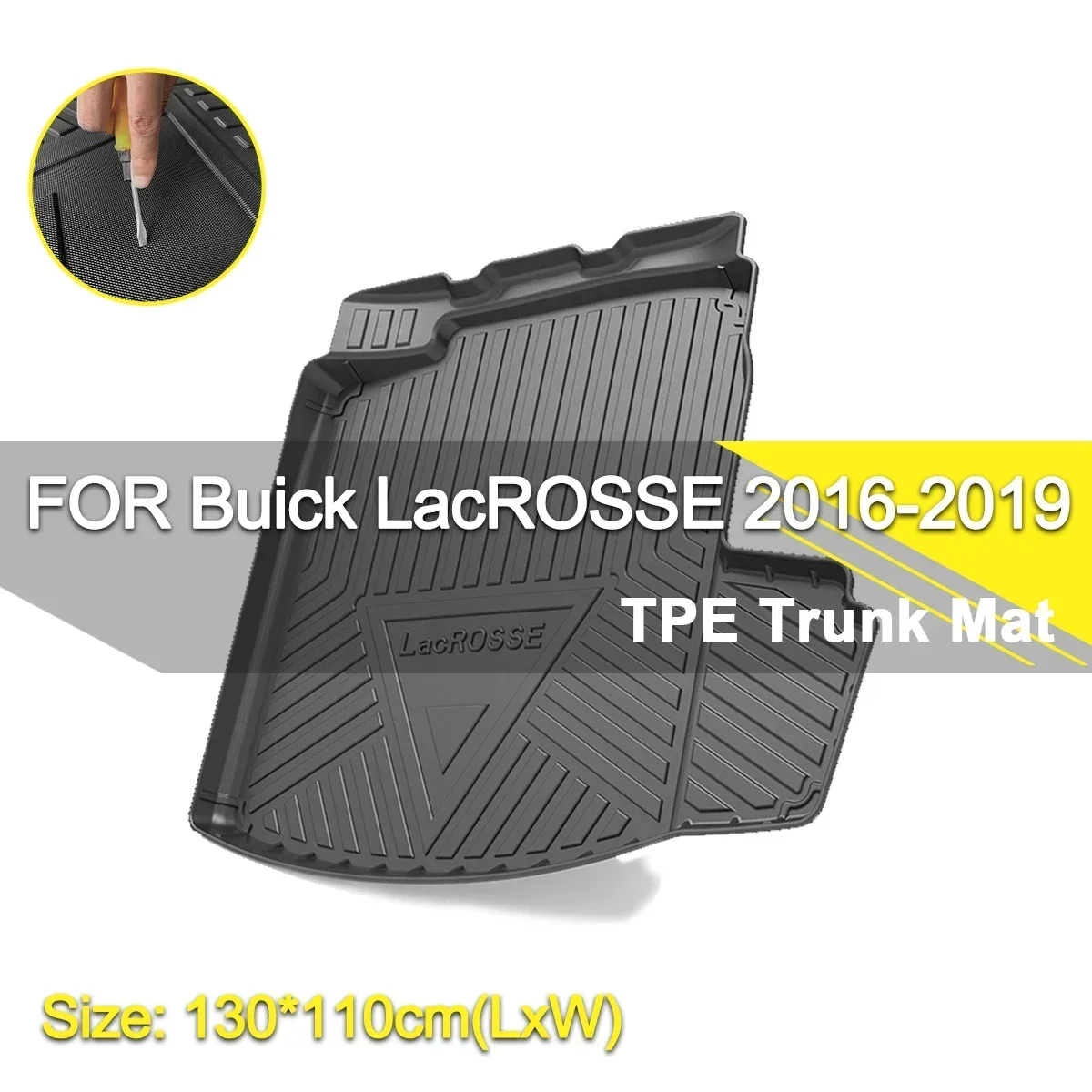 

Car Rear Trunk Cover Mat Waterproof Non-Slip Rubber TPE Cargo Liner Accessories For Buick LACROSSE 2016-2019