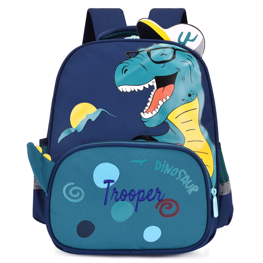 

Custom Large Capacity Cute Cartoon Dinosaur Backpack Embroidered Children's Day Gift Bag for Primary and Secondary School Studen