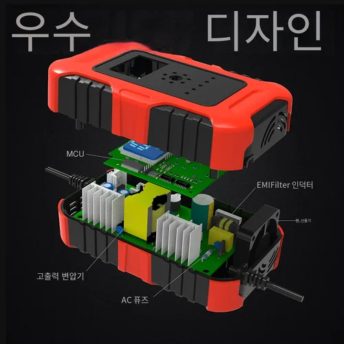 VCORDER-12V-24V 10A 전체 자동 배터리 충전기, 디지털 LCD 디스플레이 자동차 충전기 전원 펄스 수리 충전기 납산 LiFePo4 6