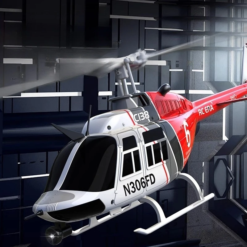 Remote Control Helicopter Remote Control Airplane Rc Era Bell Two Hundred And Six C138 Simulation Double Blade Propeller Single Rotor No Ailerons Model